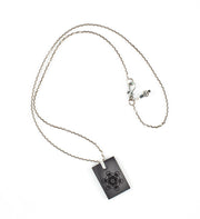 Black Metatron's Cube pendant necklace